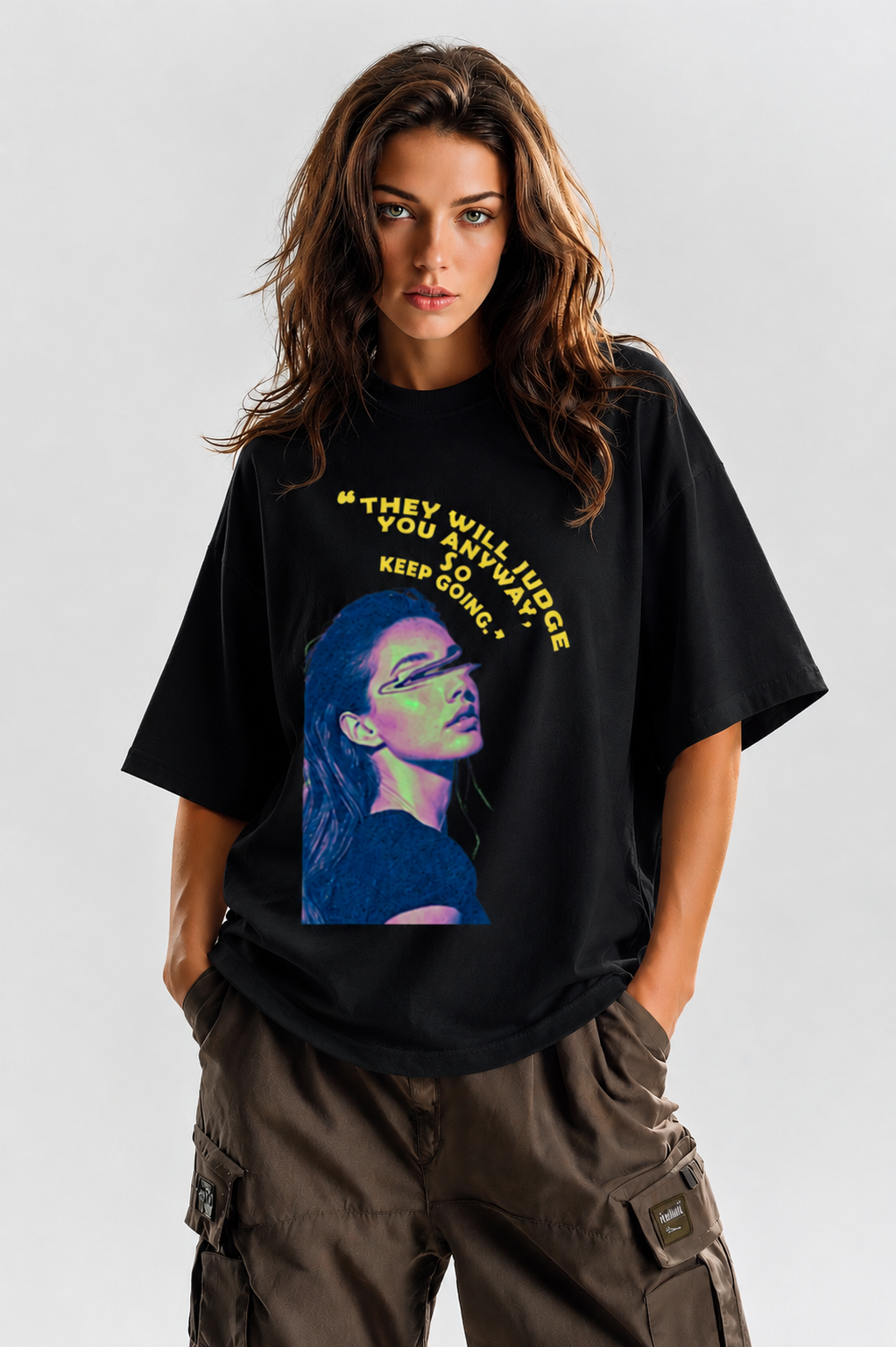 “Keep Going” Oversized Graphic T-Shirt