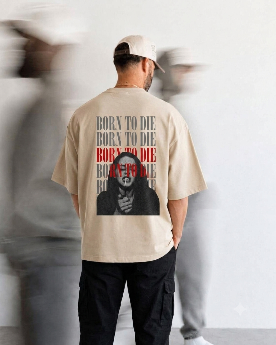 "Born To Die" Vintage Graphic Oversized Tee