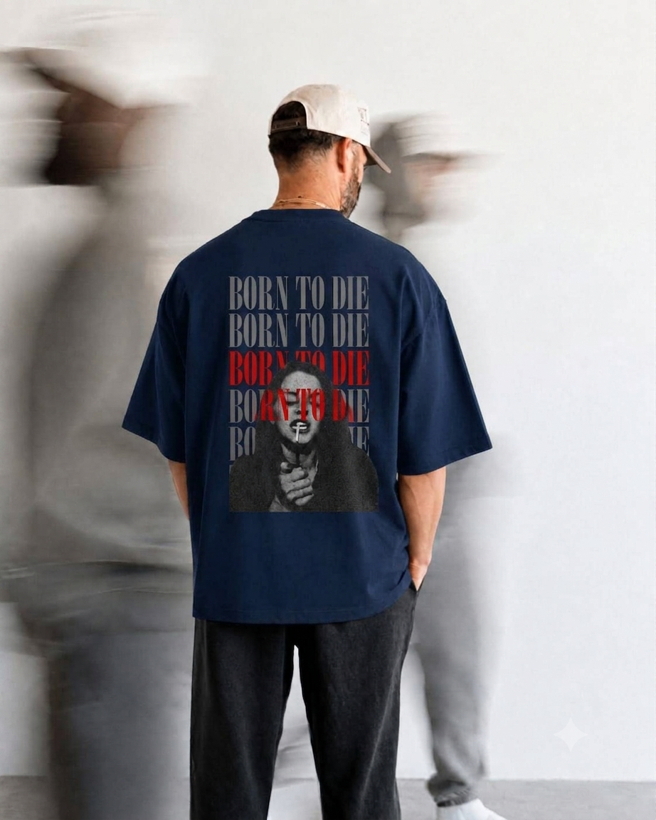"Born To Die" Vintage Graphic Oversized Tee