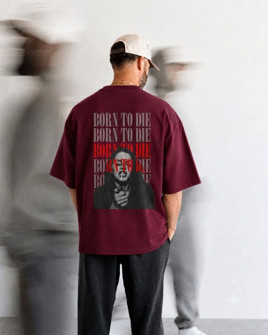 "Born To Die" Vintage Graphic Oversized Tee