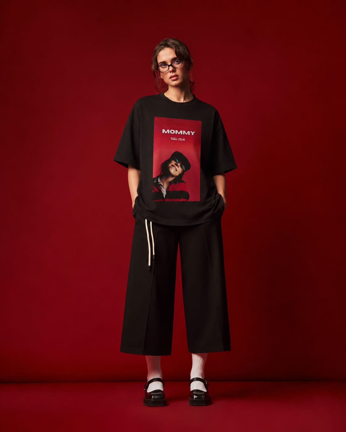 Mommy Billie Ellish Graphic Oversized T-Shirt