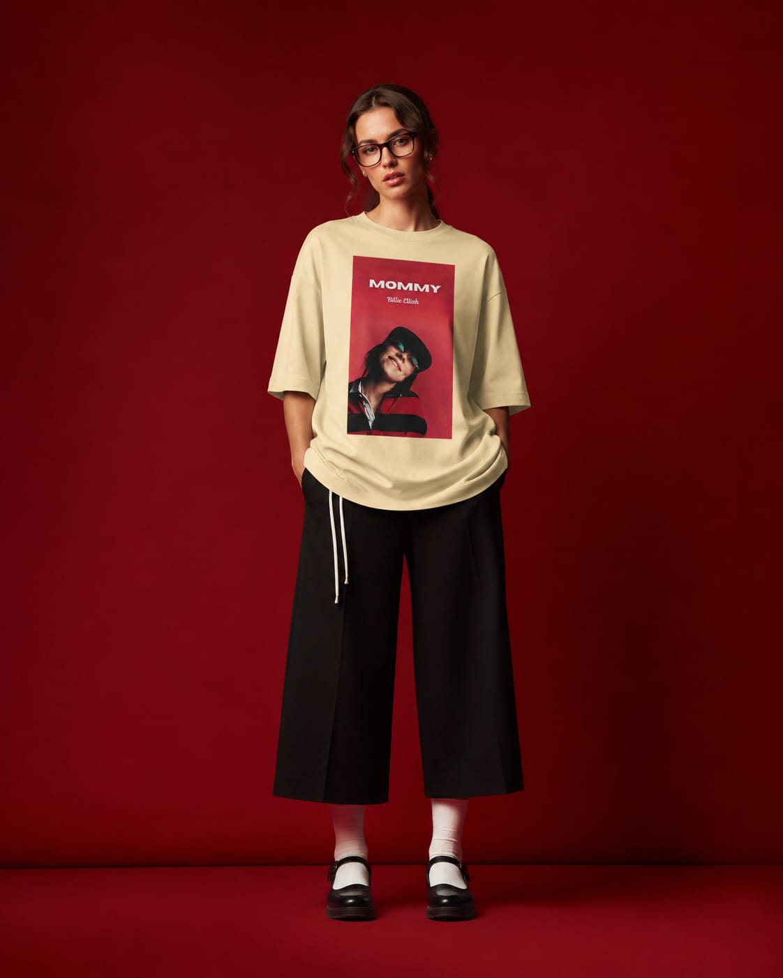 Mommy Billie Ellish Graphic Oversized T-Shirt