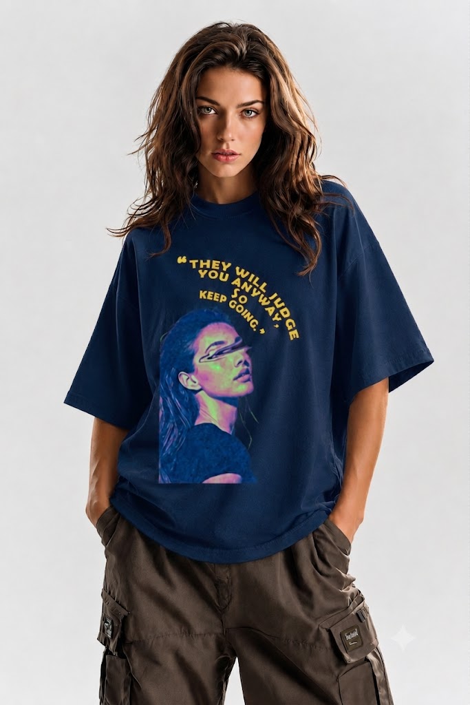“Keep Going” Oversized Graphic T-Shirt