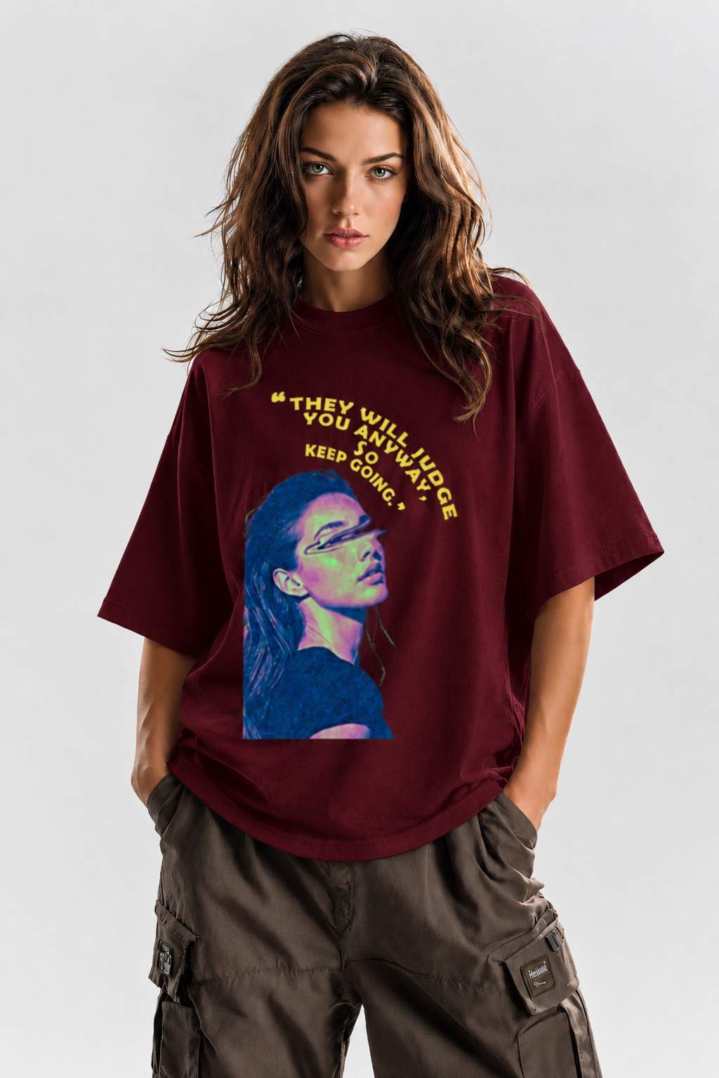 “Keep Going” Oversized Graphic T-Shirt