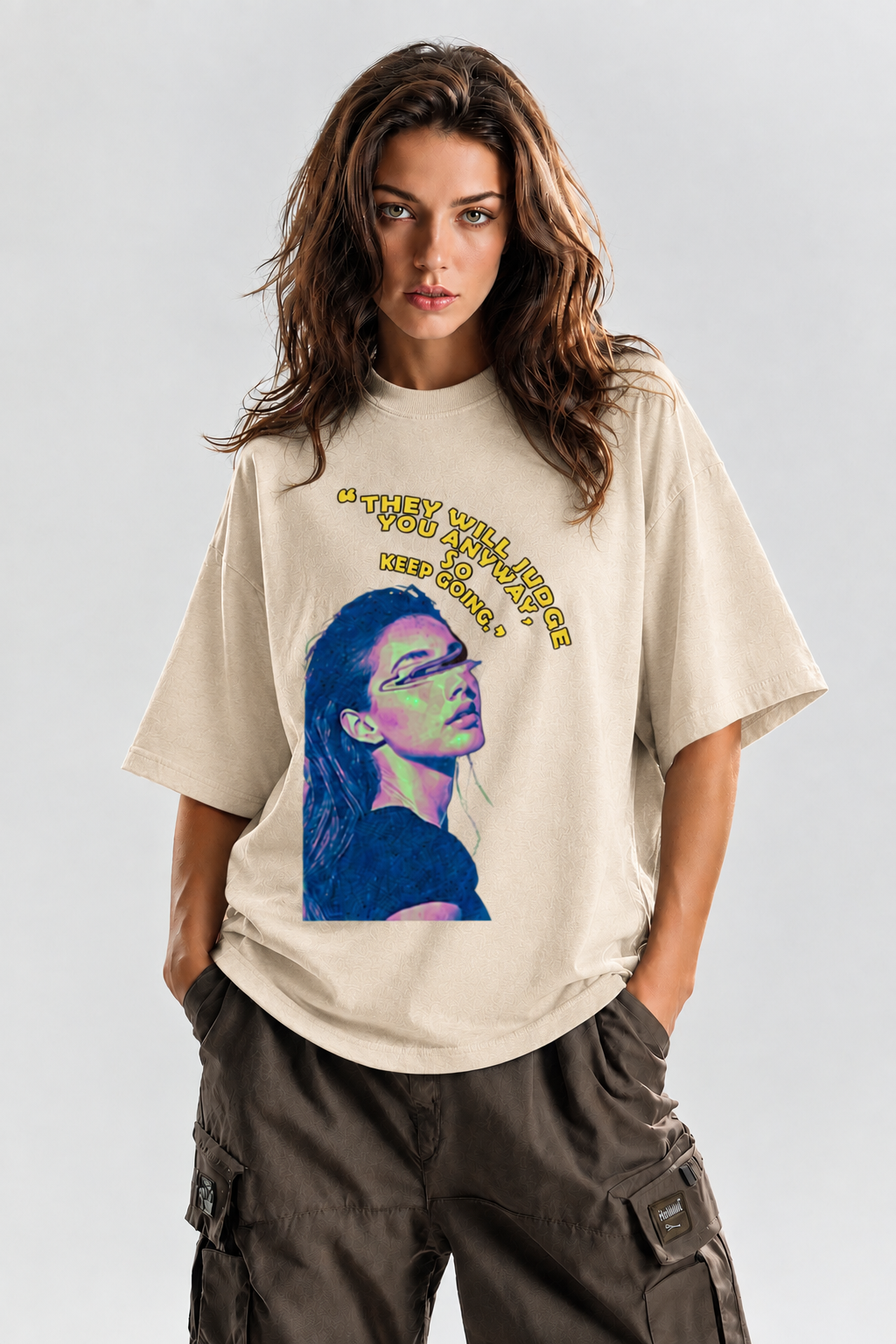“Keep Going” Oversized Graphic T-Shirt