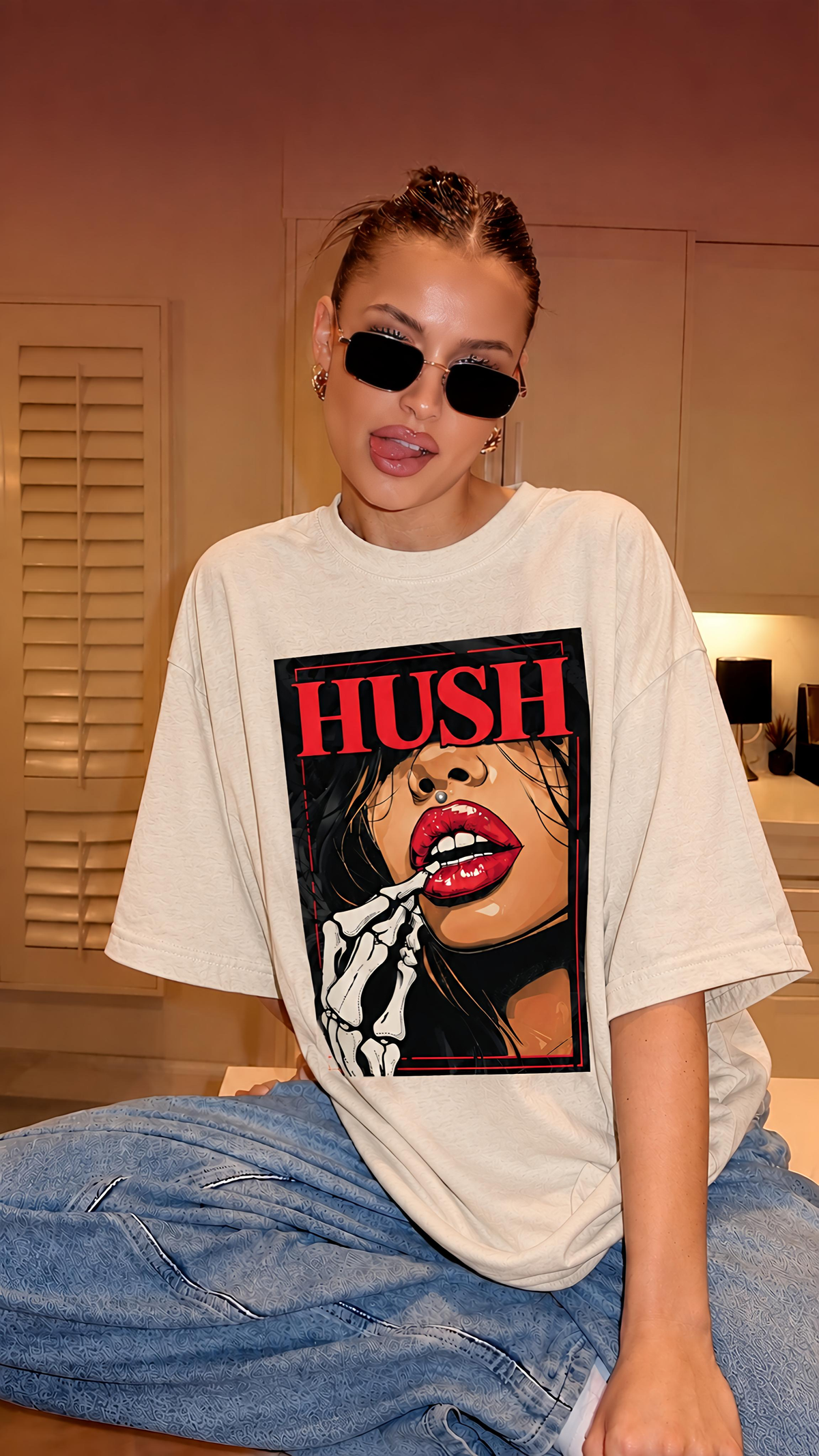 HUSH Oversized graphic tshirt