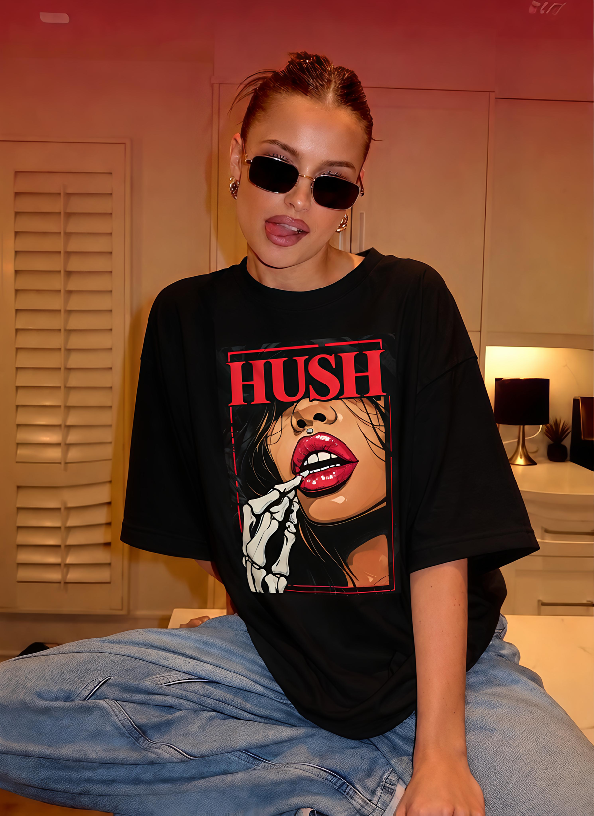 HUSH Oversized graphic tshirt