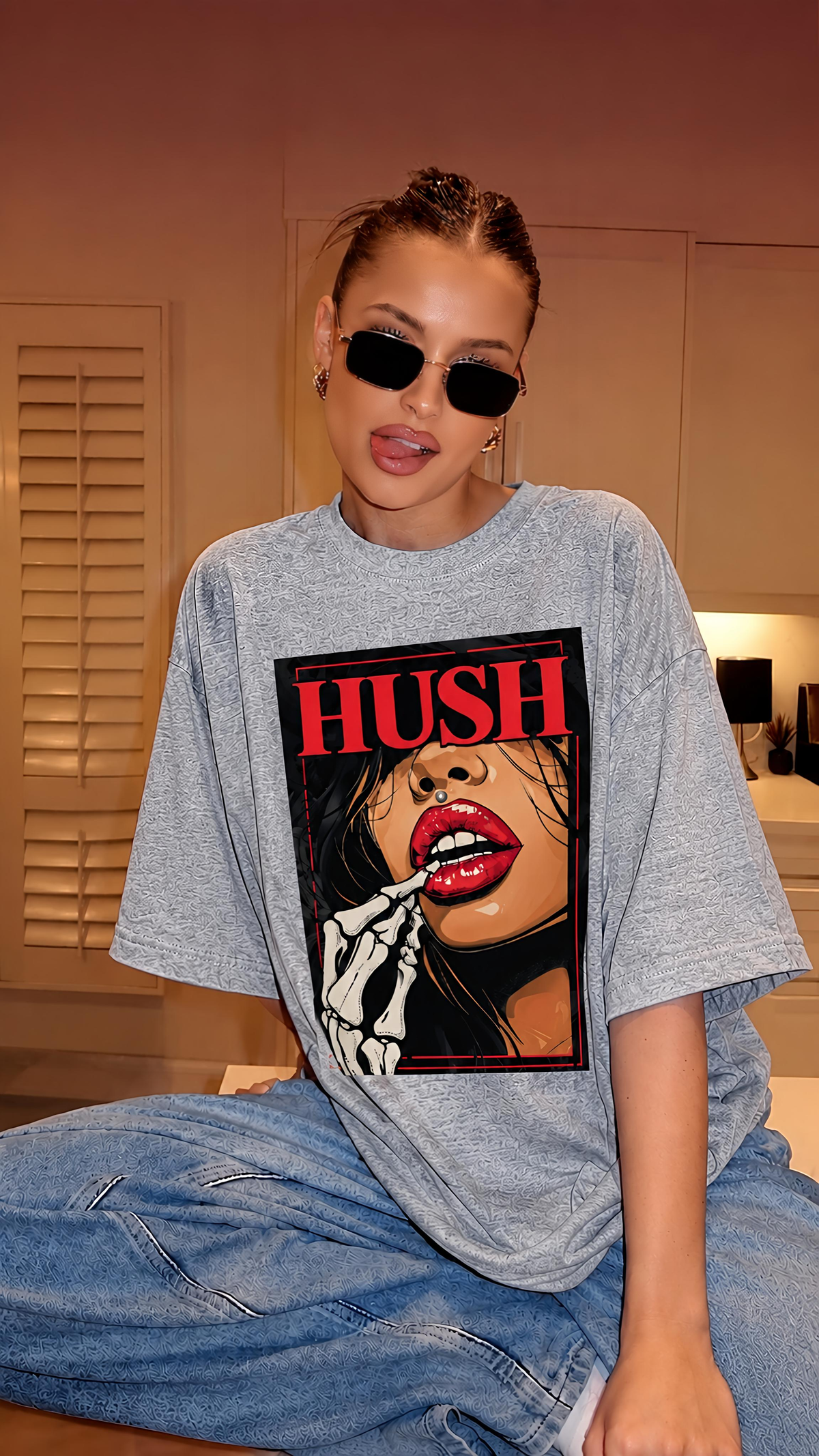 HUSH Oversized graphic tshirt