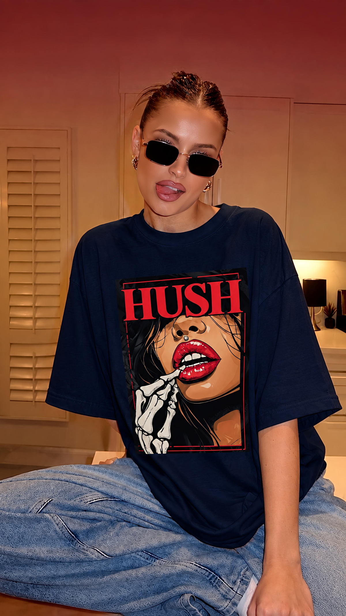 HUSH Oversized graphic tshirt