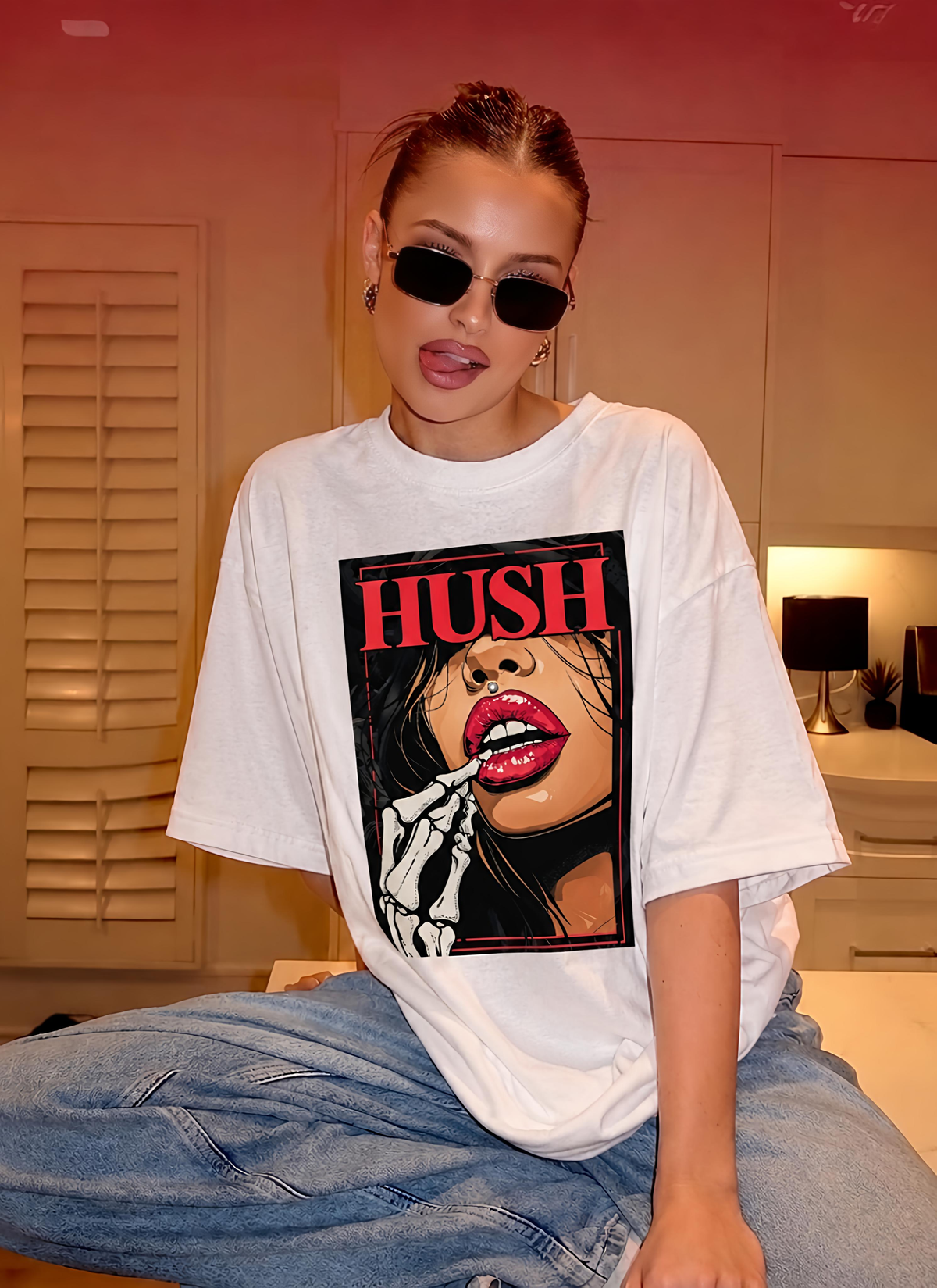 HUSH Oversized graphic tshirt